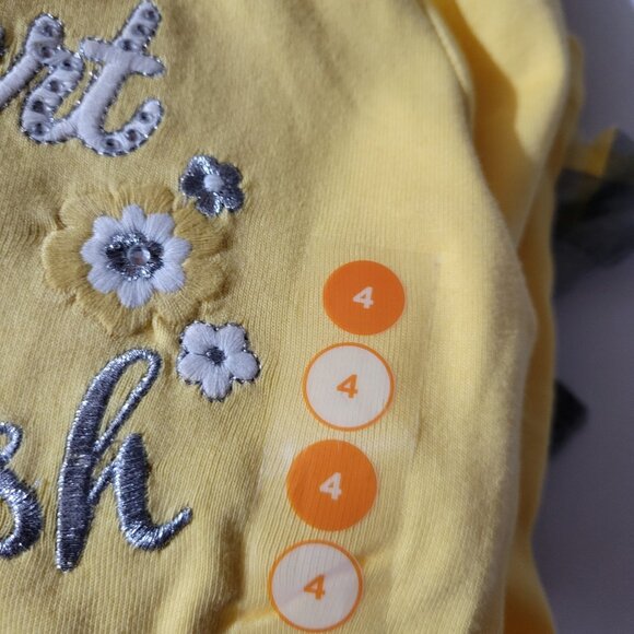 Gymboree Bright Owl size 4 shirt, skort & pony holder NWT set. - Picture 4 of 5